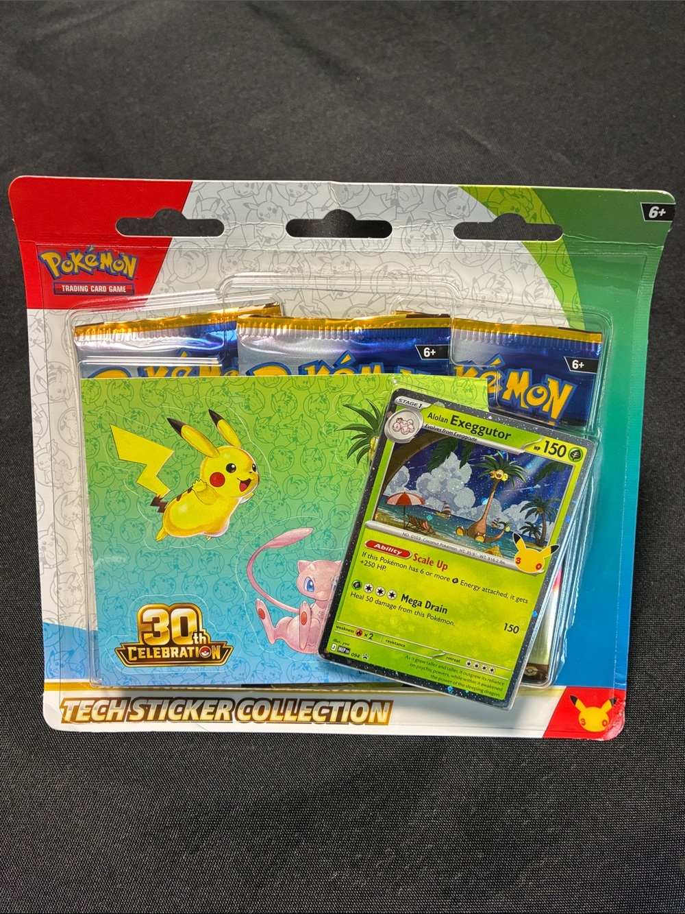 New! Pokemon Tech Sticker Collection Pack - 30th Celebration - Exeggutor